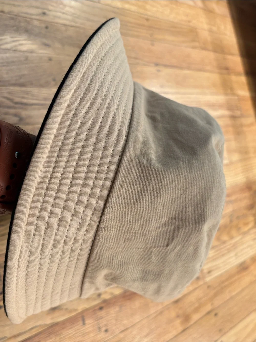 The North Face Tan Bucket Hat with White Logo